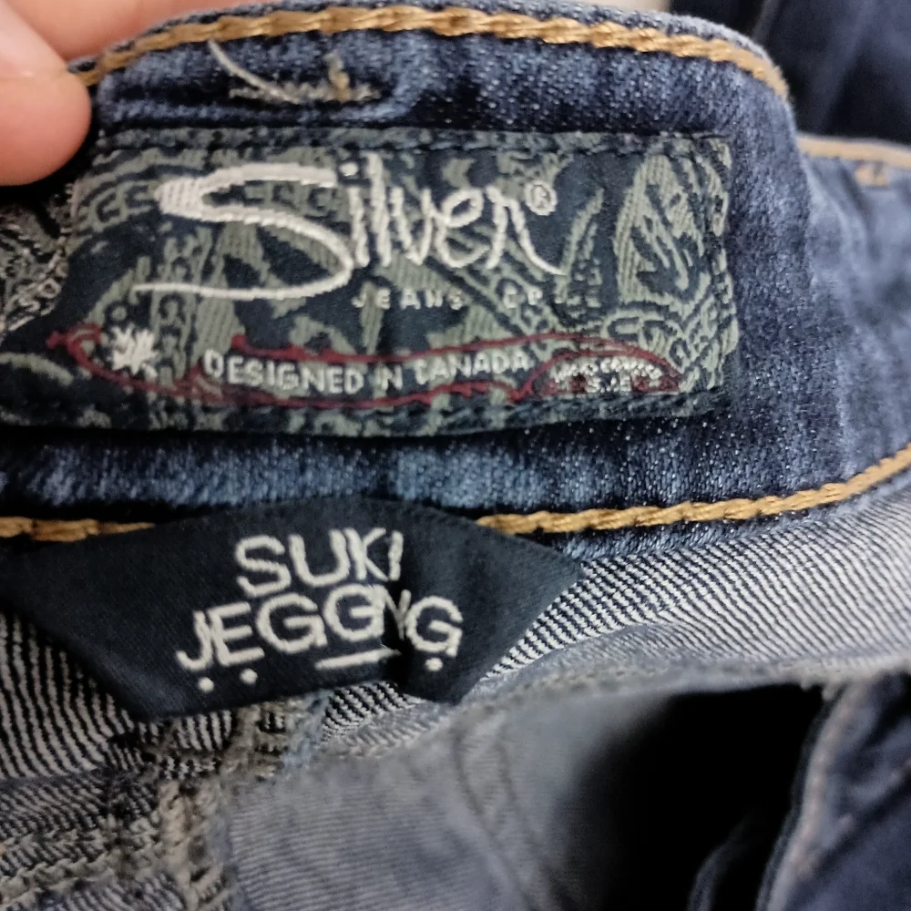 Silver Jeans Suki Blue Western Denim Skinny Jeggings Classic Style-(#1,528)‎